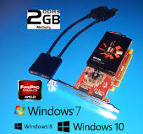 HP Compaq Elite 8000 8100 8200 8300 TOWER 2GB Video Graphics Card with Dual  HDMI