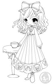 Dessin Chibi A Imprimer Le Cafe D Annabelle Par Yampuff Coloriage Coloriage Manga Dessin Coloriage