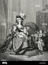Marie -Antoinette, Queen of France, and her children: Louis ...