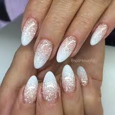 Perfect Nail Shape Awesome For A Wedding Or For Christmas Simpleandchic White Acrylic Nails Gorgeous Nails Prom Nails