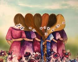 Six Sisters Best Friends With Blonde And Dark Hair In 2021 Mothers Day Drawings Six Sisters Drawings Of Friends