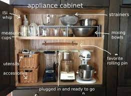For many, myself included, a stand mixer is a small appliance you turn to on a fairly regular basis. 25 Ideas Kitchen Appliances Storage Baking Center For 2019 Kitchen Cabinet Organization Layout Kitchen Appliances Organization Kitchen Appliance Storage