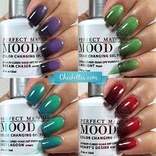 lechat perfect match mood gel polish swatches chickettes