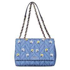 Kate Spade Briar Lane Quilted Denim Applique Emelyn At Luxe Purses