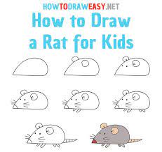 How To Draw A Rat Step By Step For Kids | Drawing Lessons For Kids, Basic  Drawing For Kids, Art Drawings For Kids