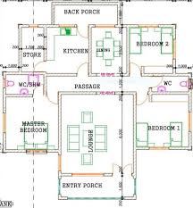 Simple 3 Bedroom House Plans Without Garage Hpd Consult In 2020 Bungalow Floor Plans My House Plans Bedroom House Plans