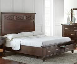 King size storage bed beds : Myco Furnituregrayson Collection Gr700 K King Size Storage Bed With Panel Headboard 2 Drawers On Footboard Molding Details Ribbed Slats Tropical Wood And Wood Dailymail
