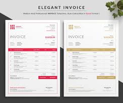invoice template invoice design ms excel auto calculation etsy invoice design invoice template photography invoice