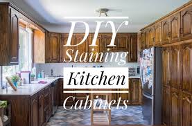 Ideas picture how to refinish kitchen cabinets without stripping. Diy Staining Oak Cabinets Eclectic Spark