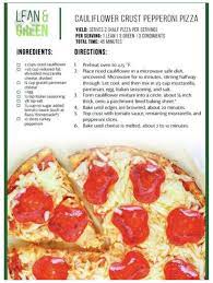 Optavia Cauliflower Pizza Cauliflower Pizza Crust Optavia Lean Protein Meals Lean Eating Lean And Green Meals