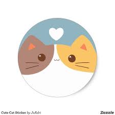 Dotcom, puppy, puppies, the office, vsco, vsco girl, trendy, trend, summer, cute, pretty, aesthetic, pinterest, skincare, makeup, happy, sunshine, tik tok, funny. Cute Cat Sticker Zazzle Com In 2021 Cat Stickers Cute Stickers Cat Art