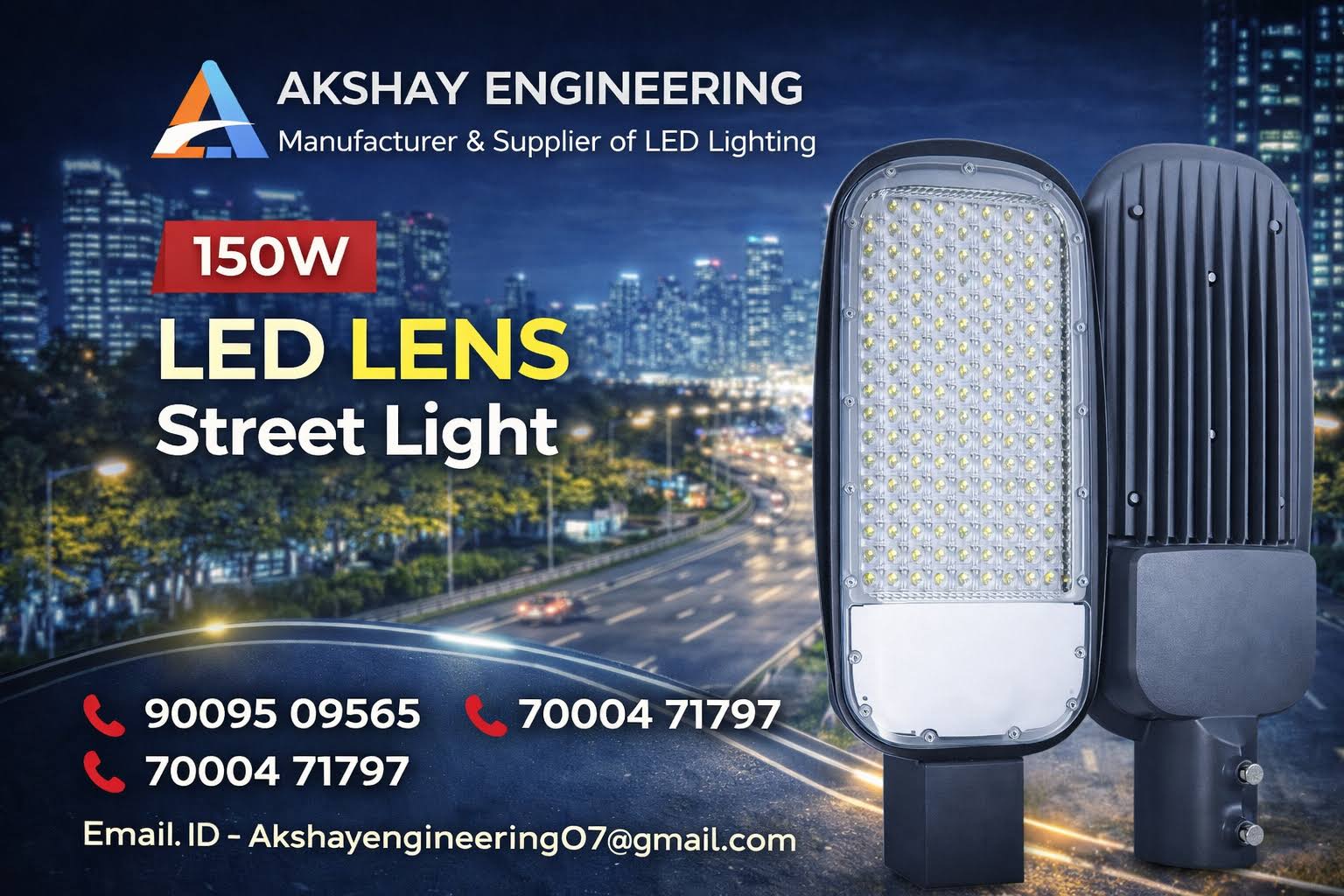 150W LED Lens Street Light | Outdoor LED LIGHTING product image
