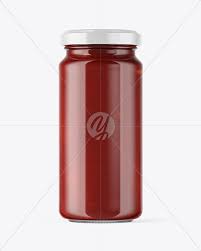 Clear Glass Jar With Sauce Mockup In Jar Mockups On Yellow Images Object Mockups