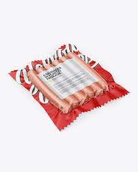 Download 6 Sausages Pack Mockup Half Side View In Packaging Mockups On Yellow Images Object Mockups