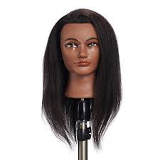 Afro American Cosmetology Mannequin Head Hairdresser Training 100 Human Hair Hairginkgo Hair Mannequin Hairdressing Training Mannequin Heads