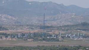This village supposedly has no inhabitants and was intended to lure defectors from the south into the communist north. North Korea Soldier Walks Over Dmz And Defects Bbc News