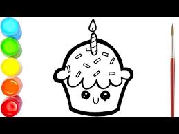 Gambar berikut adalah gambar kue ulang tahun, gambarnya sangat sederhana dan mudah untuk diwarnai. Gambar Mewarnai Anak Tk Cupcake