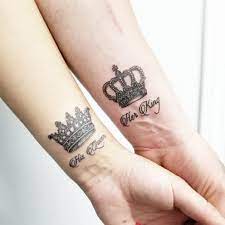 This would have been very intricate work and is a testament to the tattoo artist steady hand. Best King And Queen Crown Tattoo 108 Crown Tattoo Designs For The King And Queen Crown Tattoo Design Queen Tattoo Crown Tattoo