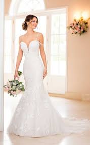 Mermaid Wedding Dress With Beaded Straps Stella York Wedding Gowns Stella York Wedding Dress Wedding Dresses With Straps Wedding Dresses Lace