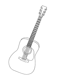 Colors print animated guitar coloring page. Printable Guitar Coloring Page Music Coloring Guitar Coloring Pages