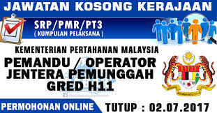 Jika anda sedang mencari kerja kosong 2019 maka anda berada di laman web yang betul. Jawatan Kosong Pemandu Operator Jentera Pemunggah Gred H11 Jawatan Kosong Terkini Negeri Sabah