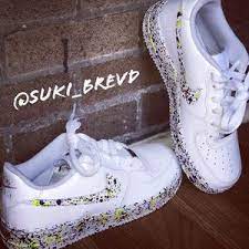 Nike Shoes Custom Paint Splatter Nike Af Poshmark