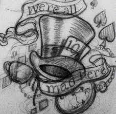 Craigmabbitt S New Tattoo Mad Hatter Tattoo Wonderland Tattoo Mad Hatter Hat Drawing