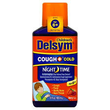 delsym childrens liquid cough cold night time berry