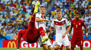 Promoción para el partido alemania vs portugal en la copa del mundo fifa 2014 muestra a los jugadores miroslav klose y cristiano ronaldo junto al estadio arena nova fonte. Alemania Vs Ghana Un Partido Duro Por El Mundial Brasil 2014 Deporte Total El Comercio Peru
