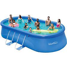 summer waves 20 x12 x48 quick set oval frame swimming pool walmart com above ground swimming pools summer waves pool