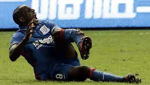 Ba suffered the injury during a derby match against shanghai sipg. Photo X Ray Images Show The Extent Of Damage After Demba Ba Suffers Horrific Broken Leg 90min