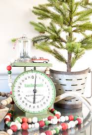 Wood bead garland christmas tree. How To Make An Easy Wood Bead Christmas Garland Little House Of Four Creating A Beautiful Home One Thrifty Project At A Time How To Make An Easy Wood Bead