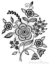 Black And White Flower Outline Images Black And White Flowers And Leaves Design Element By 1evgeniya1 Via Dreamstime Black And White Flowers Outline Drawings Black And White Pictures
