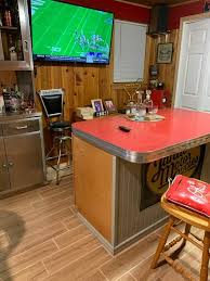 Old metal kitchen tables with formica tops images. Bar Top Replacement With A 1950 S Red Formica Table Top Hometalk