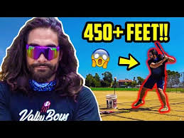 FORMER DIVISION 1 STAR TESTS HOW FAR HE CAN HIT A BASEBALL!! (450+ Feet)