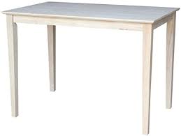 (of an object) not having been given an attractive surface appearance as the final stage of manufacture. Amazon Com International Concepts Solid Wood Top Dining Table 30 X 48 Unfinished Everything Else