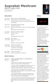 Freelance Photographer Resume Samples Visualcv Resume Samples Database Photographer Resume Resume Examples Writing Jobs