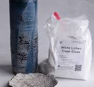 White Lichen Glaze Powder — Crawling / Lichen Texture Glaze — Laima Ceramics