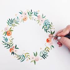 Shannon Kirsten On Instagram New Wreath In Progress Illustration Painting Watercolor Floralwrea Wreath Watercolor Watercolor Paintings Watercolor Art