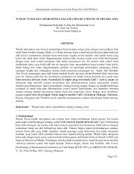 Contoh proposal skripsi, struktur dan penjelasannya terbaru. Pdf Wakaf Tunai Dan Aplikasinya Dalam Undang Undang Di Negara Asia Jasni Sulong Academia Edu