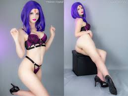 Boudoir Raven from Teen Titans showing off her lingerie : rRAVEN