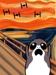 Star Wars The Porg Scream By Brandtk On Deviantart Whoever Did This Did Such A Go9d Job Like Yess Br Star Wars Art Star Wars Painting Star Wars Drawings