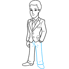 Learn to draw a suit easy step by step How To Draw A Man In Suit Really Easy Drawing Tutorial