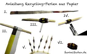 Upcycling Perlen Aus Altpapier Basteln Anleitung Fur Kinder Basteln Mit Papier Papierperlen Papier