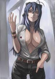 1girls belt big breasts blue hair bracelet breasts cleavage  clothing hamyuts meseta large breasts tagme tatakau shisho tea (nakenashi) the  book of bantorra 