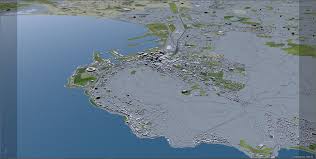 Cape Town City South Africa 3d Model 110km In 2020 Cape Town City Model South Africa