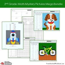 1 best quality download the color by number math worksheet pdf file. 2nd Grade Math Mystery Pictures Coloring Worksheets Mega Bundle Printables Worksheets