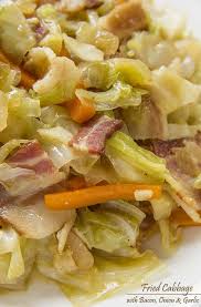 Fried Cabbage With Bacon Onion Garlic Cakescottage Recipe Cabbage And Bacon Bacon Fried Cabbage Vegetable Recipes