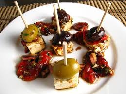 Marinated Feta With Olives And Roasted Red Pepper Recipe Greek Appetizers Olive Recipes Olive Appetizer