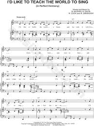 I d like to teach the world to sing. The Hillside Singers I D Like To Teach The World To Sing Sheet Music In F Major Transposable Download Print Sku Mn0135651